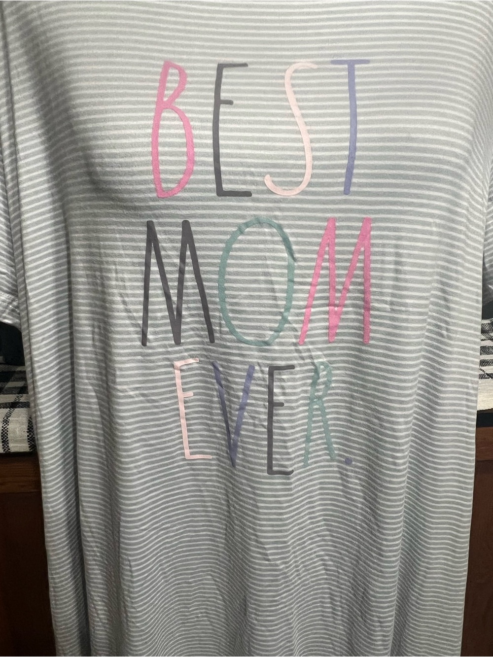 Rae Dunn "BEST MOM EVER" Short Sleeve Nightshirt NWOT